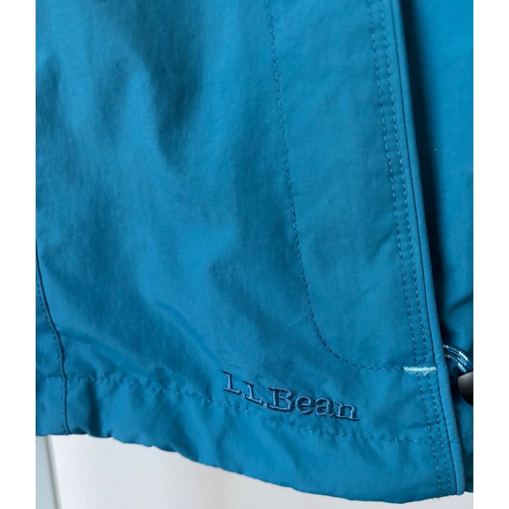 L.L. Bean Gorpcore Waterproof Hooded Rain Jacket Teal Blue Hiking Women's Small - Picture 11 of 16